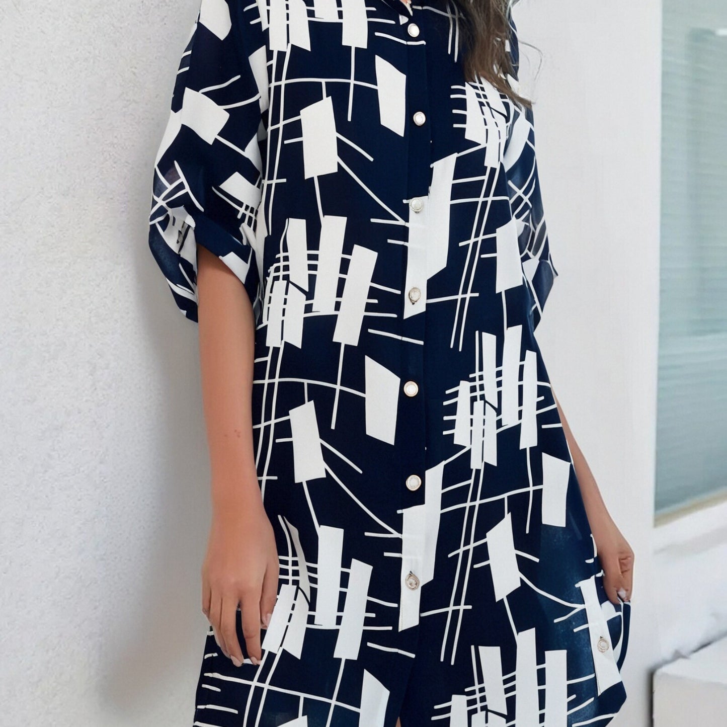 Damen Sommerliches Freizeitkleid mit farbenfrohem Blumenmuster und legerem Schnitt Stalluxe