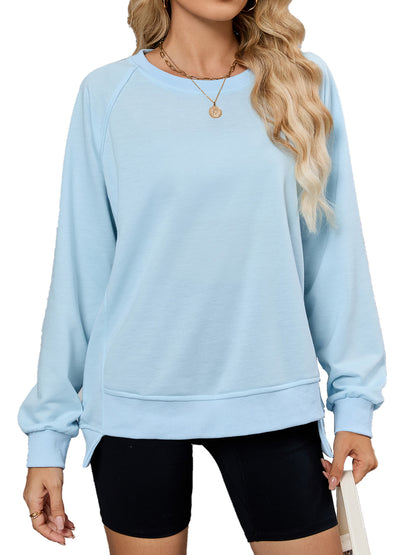 Damen lässiges Sweatshirt mit seitlichen Schlitzen und lässiger Passform Stalluxe