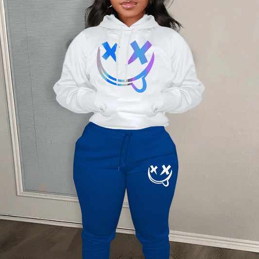 Damen Hoodie und Jogginghose Set mit einzigartigem Grafikdesign Stalluxe