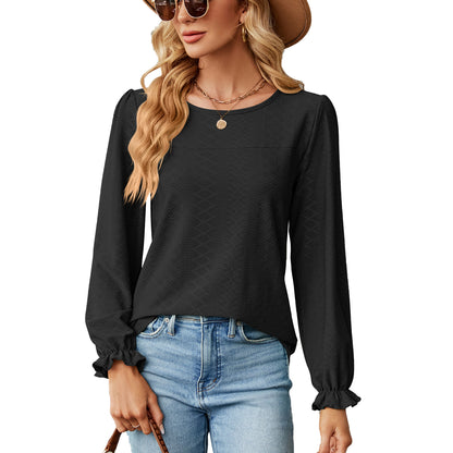Damen Blusenshirt mit Raffungen und elegantem Strukturdesign Stalluxe