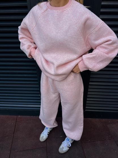 Damen gemütlicher Oversize Hoodie und Sweatpants Set Stalluxe