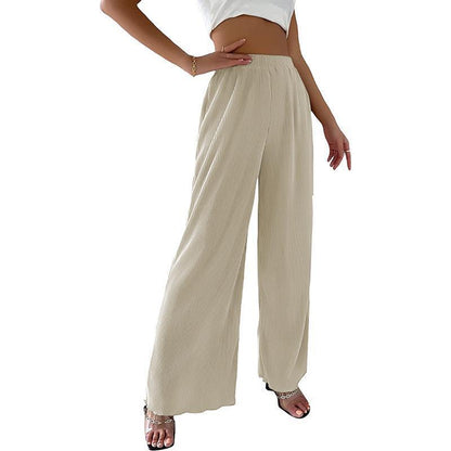 Women's Flowing Pleated Wide-Leg Trousers Stalluxe