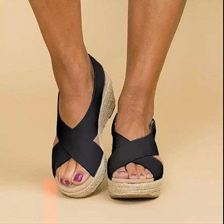 Damen Wedgesandalen mit elegantem Riemendesign und atmungsaktivem Fußbett Stalluxe