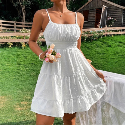 Damen Sommerliches Kleid mit Volantdesign Stalluxe