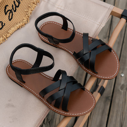 Damen Riemchensandalen mit komfortablem Fußbett und eleganten Details Stalluxe