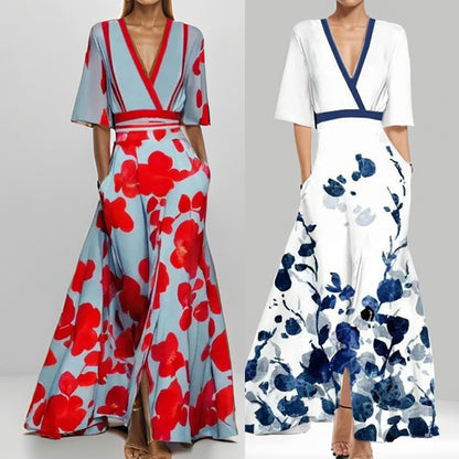 Damen Maxikleid mit floralem Design Stalluxe