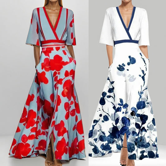 Damen Maxikleid mit floralem Design Stalluxe