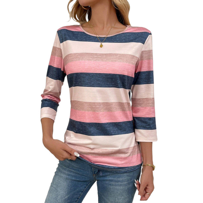 Damen Langarmshirt mit modischen Streifen Stalluxe