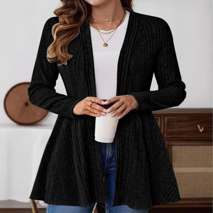 Damen Strickjacke mit langem Schnitt und offenem Design Stalluxe