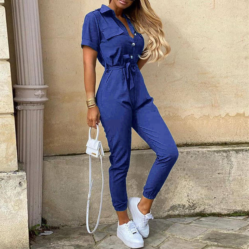 Damen Modischer Jumpsuit mit praktischen Taschen und tailliertem Schnitt Stalluxe