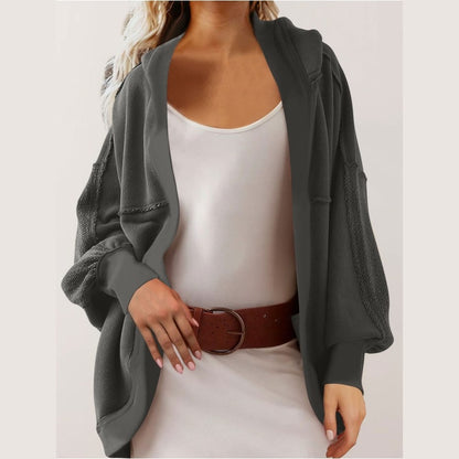Damen Oversized Strickjacke mit luftigen Ärmeln und Taschen Stalluxe