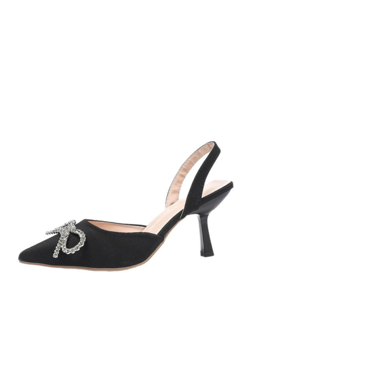 Damen Elegante Slingback-Pumps mit funkelndem Strassschleifen-Detail Stalluxe