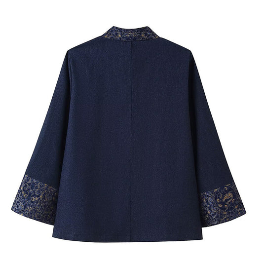 Damen Modische Jacke mit eleganter Bestickung und asymmetrischem Schnitt Stalluxe
