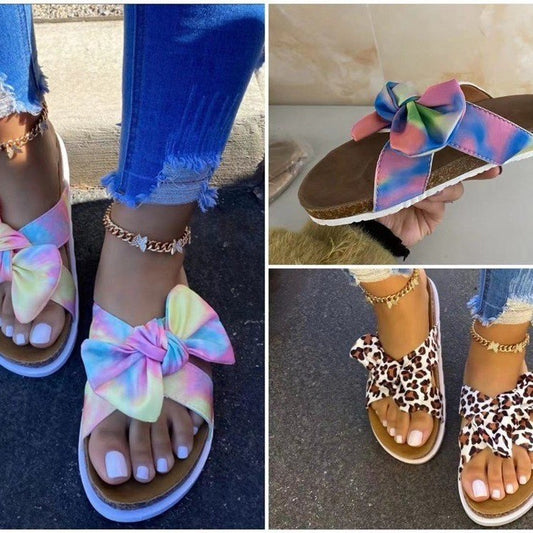 Damen Sandalen mit modischem Schleifen-Design und rutschfester Sohle Stalluxe
