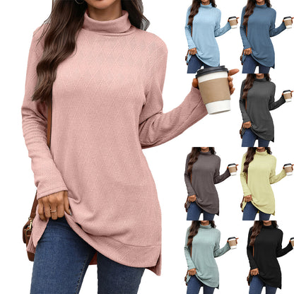 Damen Langarm Sweater mit Stehkragen Stalluxe