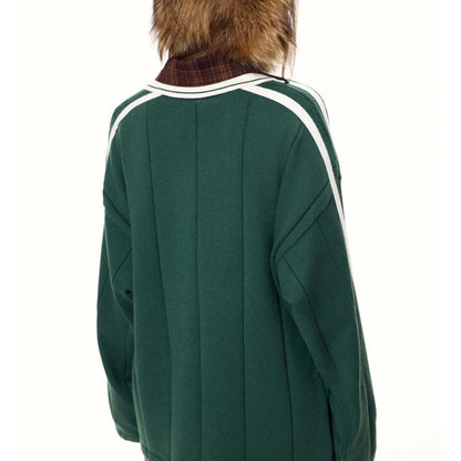 Damen Oversized Sweatshirt mit sportlichem Schriftzug Stalluxe