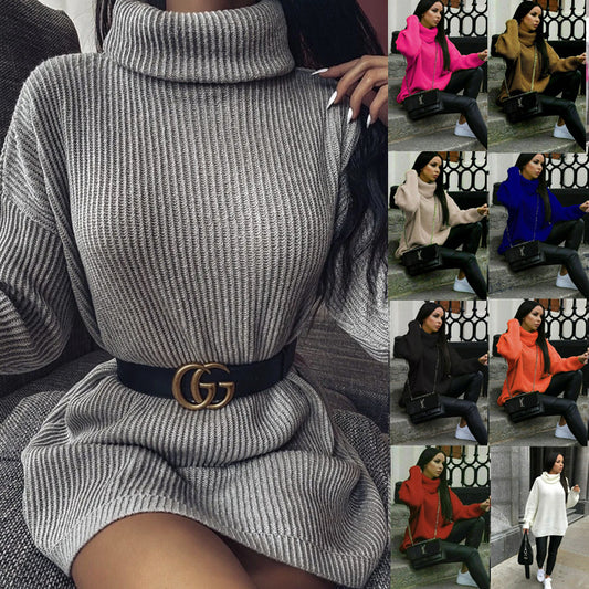 Damen Oversized-Strickpullover mit hohem Kragen und lässigem Schnitt Stalluxe