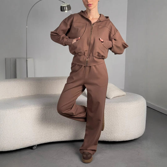 Damen Sportliche Sweatjacke mit praktischen Taschen und gemütlichem Schnitt Stalluxe