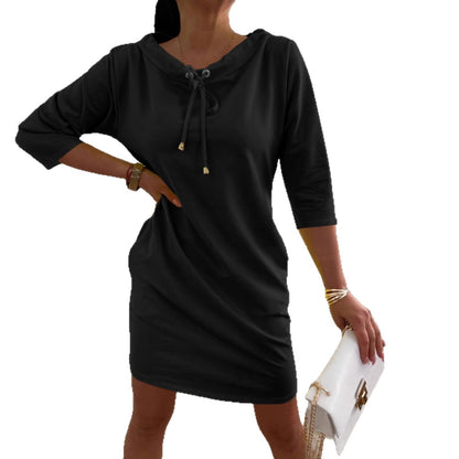 Damen lässiges Kapuzenkleid Stalluxe