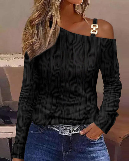 Damen Oberteil mit asymmetrischem Schnitt und floralem Design Stalluxe