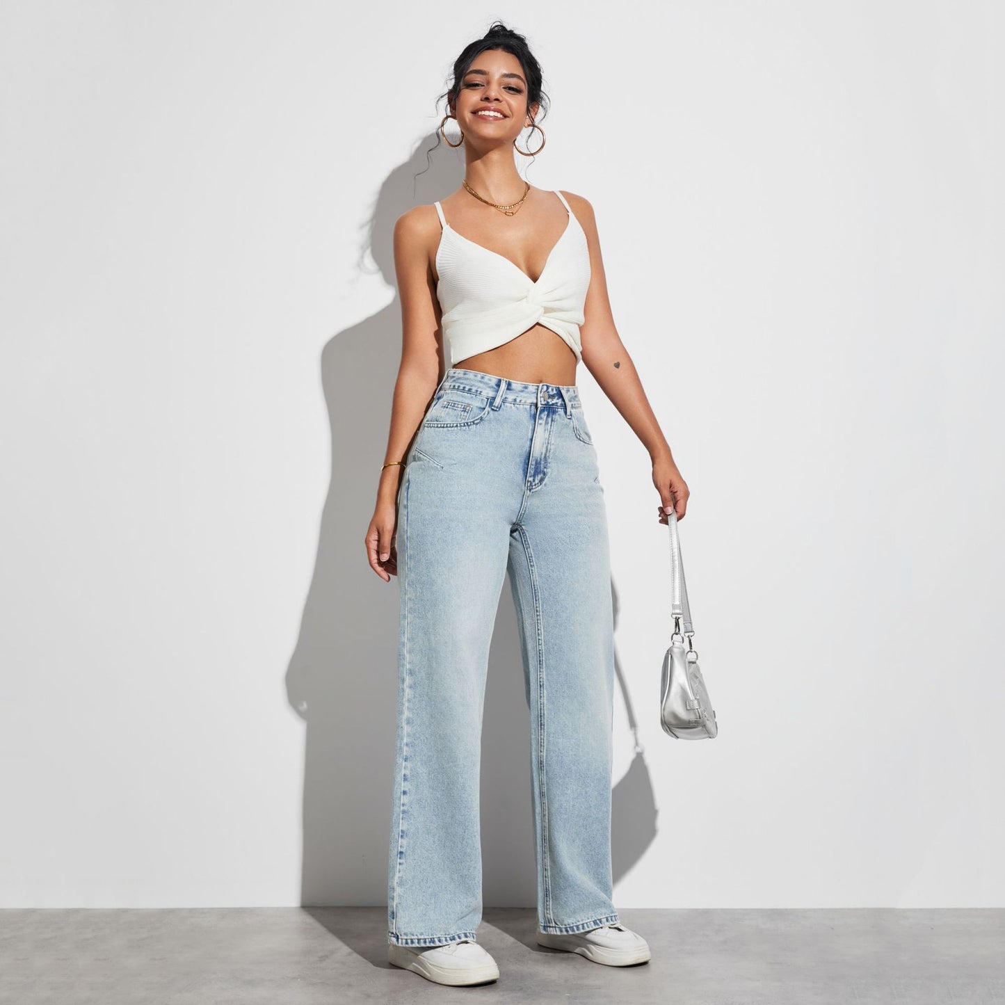 Damen Weite High-Waist Jeans mit authentischem Vintage-Look Stalluxe