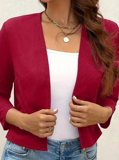 Damen Luftiger Cardigan mit offenem Frontdesign und ¾-Ärmeln Stalluxe