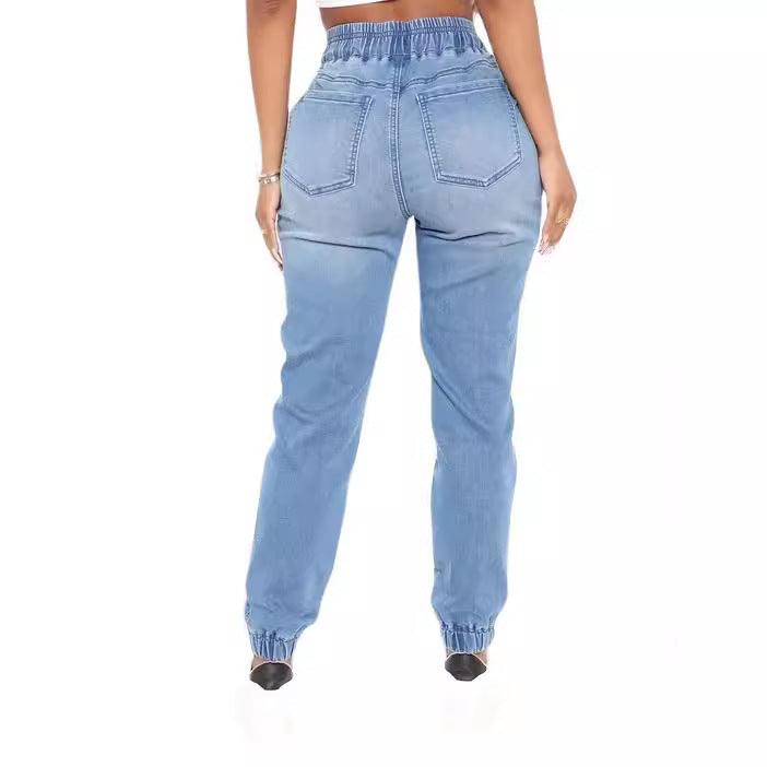 Damen Bequeme Jeanshose mit elastischem Bund Stalluxe