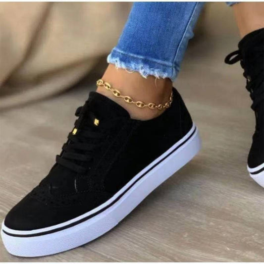Damen sportive Sneaker mit dekorativen Broguing-Details und atmungsaktiver Sohle Stalluxe