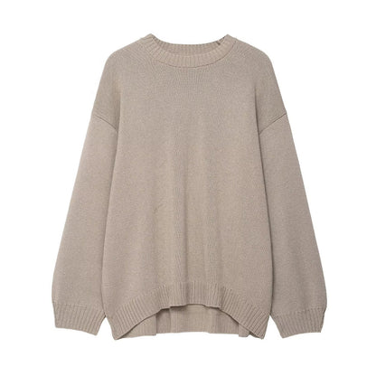 Damen Modischer Strickpullover mit lässigem Schnitt und weitem Saum Stalluxe