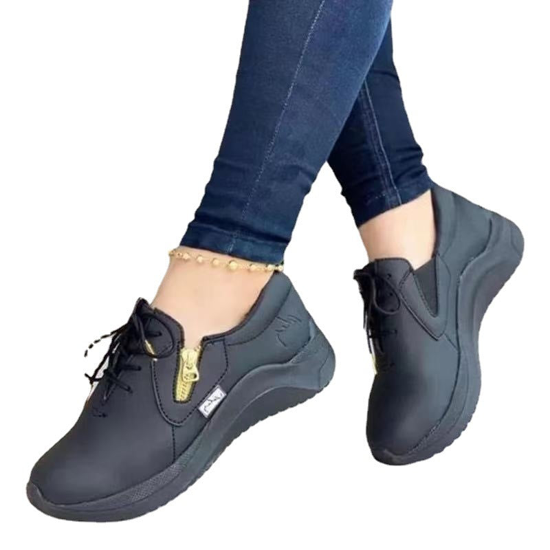 Damen Sportliche Slip-On Sneakers mit praktischer Reißverschlussöffnung und bequemem Fußbett Stalluxe