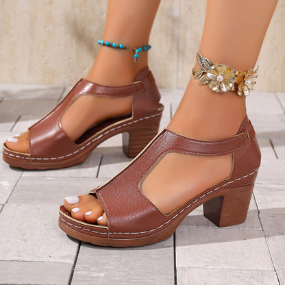 Damen Sandalen mit Blockabsatz Stalluxe