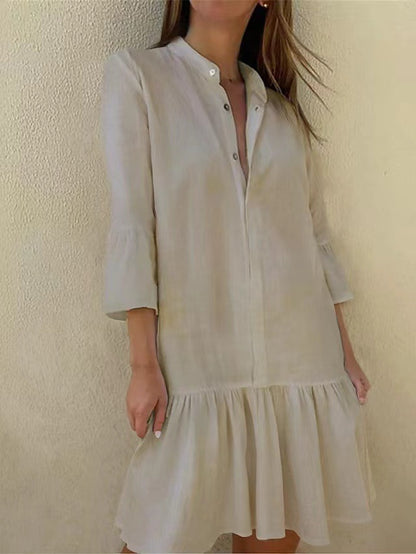 Damen Hemdkleid mit Rüschen Stalluxe