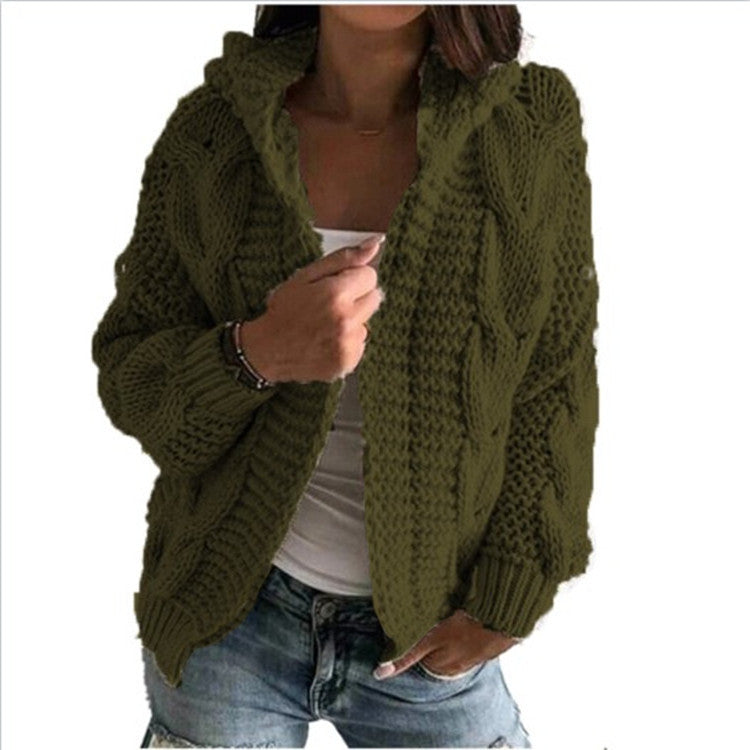 Damen Strickjacke mit voluminösem Zopfmuster und lässigem Schnitt Stalluxe
