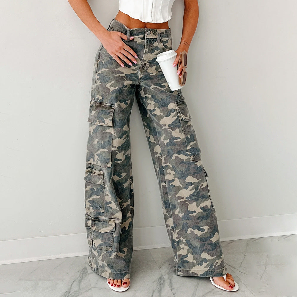 Damen Cargo-Hose mit weitem Schnitt Stalluxe
