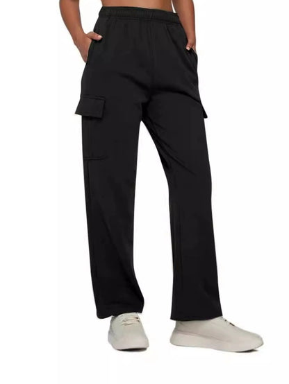 Damen vielseitige Cargo-Hose mit elastischem Bund und zahlreichen Taschen Stalluxe
