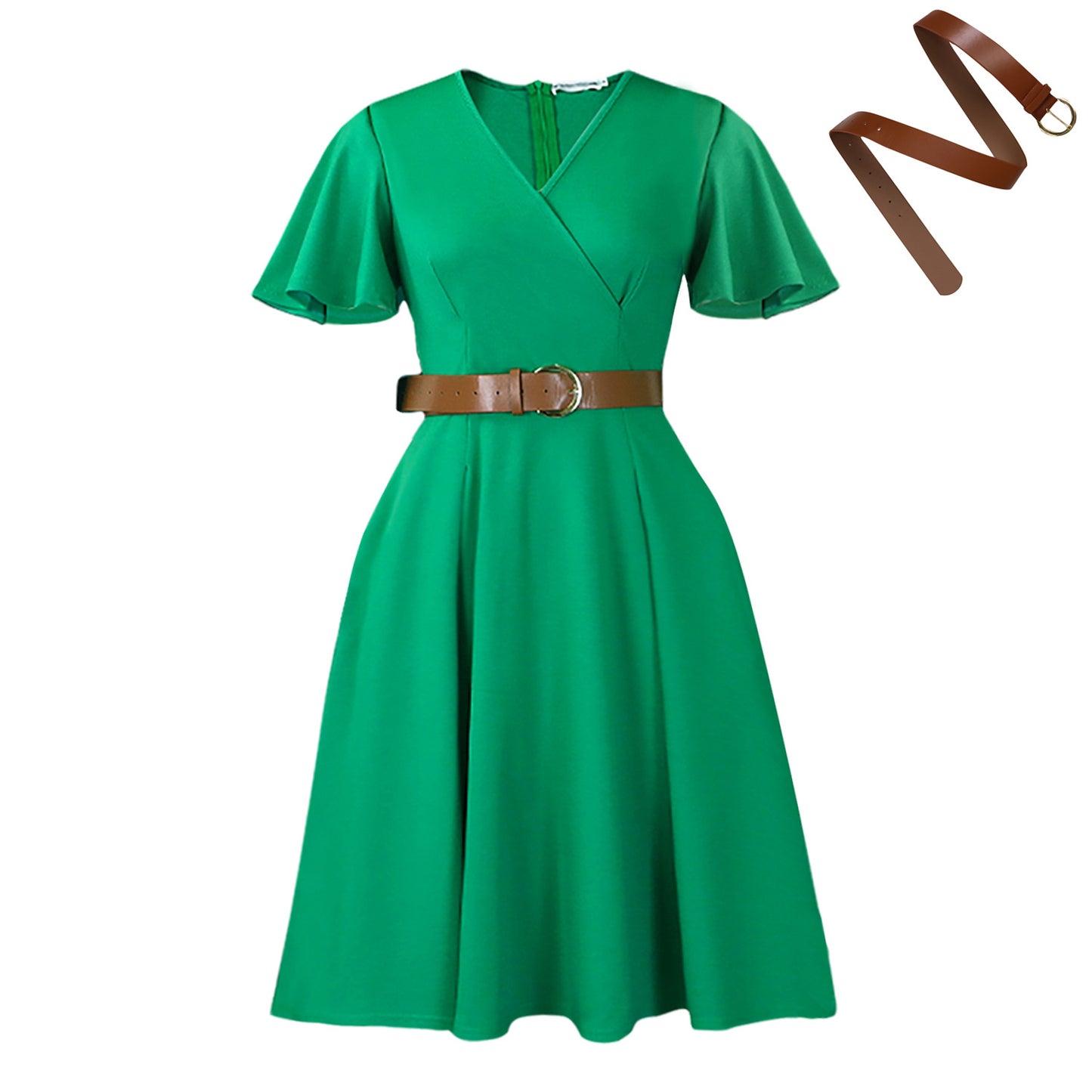 Damen Wickelkleid mit schmeichelndem Schnitt und elegantem Taillengürtel Stalluxe