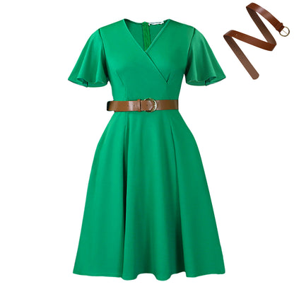 Damen Wickelkleid mit schmeichelndem Schnitt und elegantem Taillengürtel Stalluxe