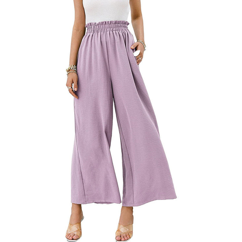 Damen Culotte-Hosen mit weitem Bein und elastischem Bund Stalluxe