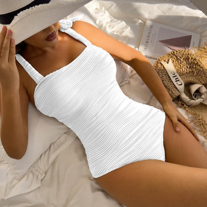 Damen Einteiler Badeanzug mit modischem Rüschendesign und verstellbaren Trägern Stalluxe
