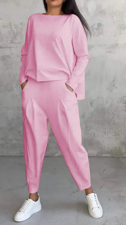 Damen modischer Freizeitanzug mit elegantem Schnitt und praktischen Taschen Stalluxe
