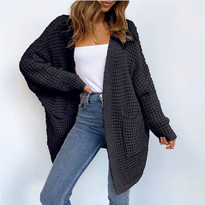 Damen Grobstrickjacke mit lässigem Schnitt und praktischen Taschen Stalluxe
