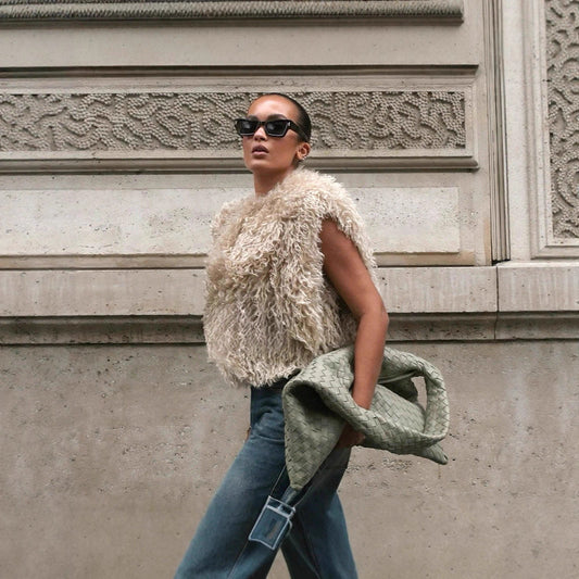Damen Kuschelige Weste aus flauschigem Obermaterial Stalluxe