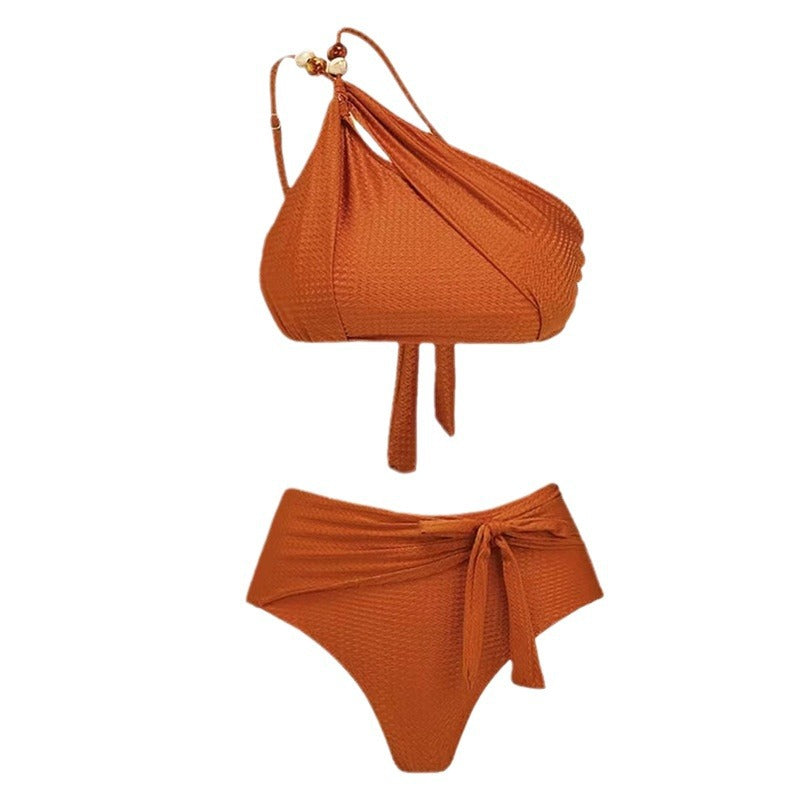 Damen Bikiniset mit geflochtenem Oberteil und elegantem Wickelrock Stalluxe
