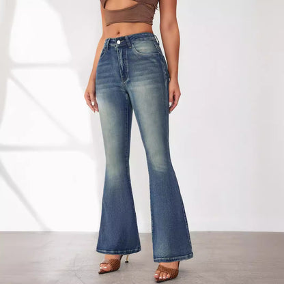 Damen Flared Jeans mit hohem Bund und schickem Schnitt Stalluxe