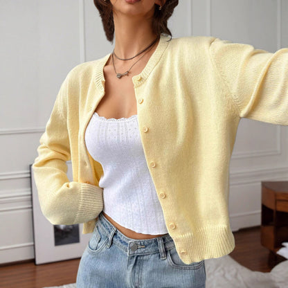 Damen Strickjacke mit Knopfdetails und lässigem Schnitt Stalluxe