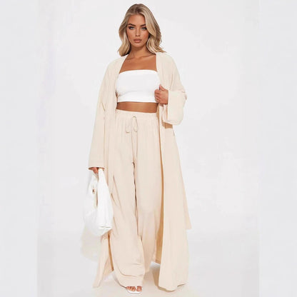 Damen Oversized Kimono Jacke mit lässiger Hose Stalluxe