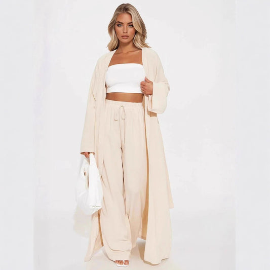 Damen Oversized Kimono Jacke mit lässiger Hose Stalluxe