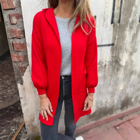 Damen Kapuzenmantel aus weichem Viskose-Mix Stalluxe