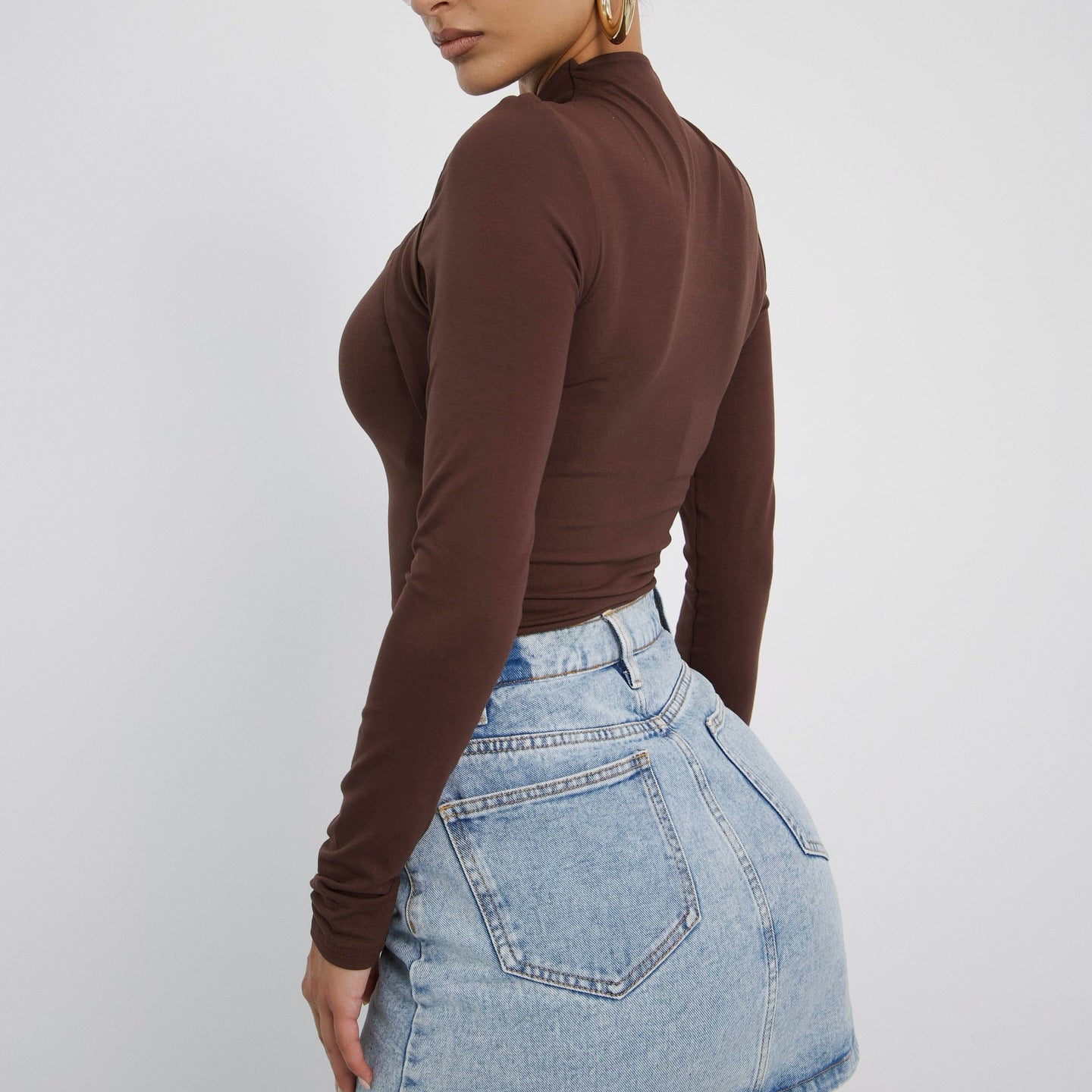 Damen Langarm-Bodysuit mit innovativem Cut-Out-Design Stalluxe