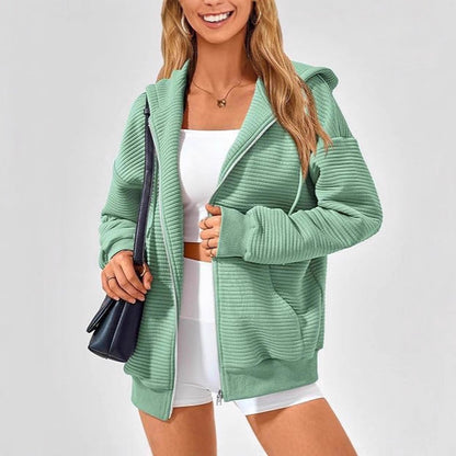 Damen Kapuzenjacke mit strukturiertem Design und praktischen Taschen Stalluxe